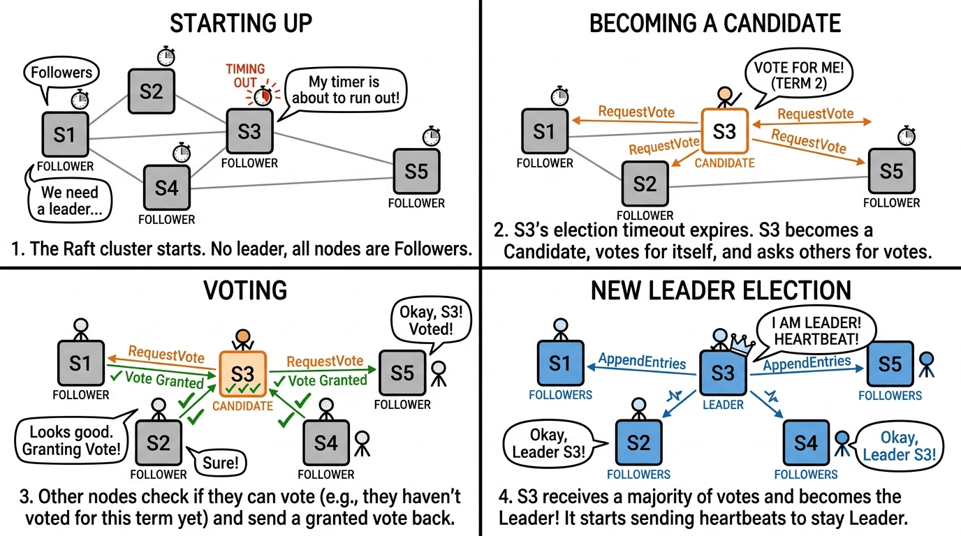 Compressed overview of the Raft algorithm